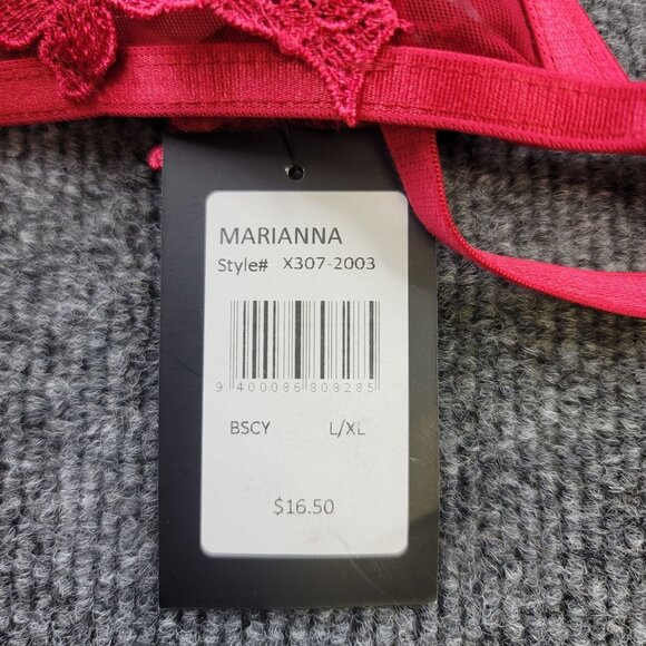 Fredericks of Hollywood Marianna Red Strappy Thong Applique Fits Large-XL - Picture 4 of 5